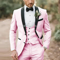 Elegant Light Green Formal Wedding Men Suit Groom Tuxedo Prom Slim Fit Blazer Hombre High Quality Custom 3 Piece Costume Homme