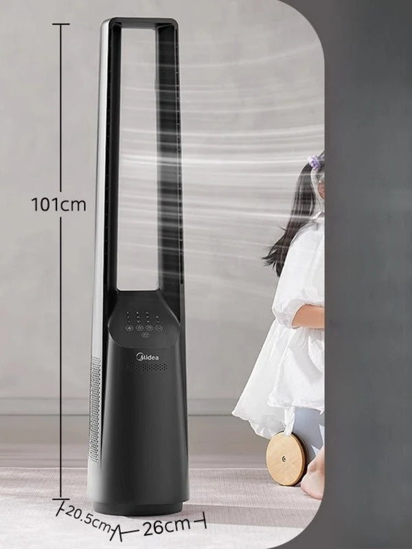 Quiet Tower Air Circulator Fan with Timer - Energy-Saving Bladeless Cooling System for Home/Office & Air Purification Function