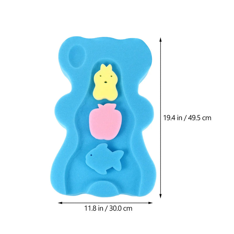 Baby Bath Sponge Infant Bath Cushion Slip Resistant Soft Non-Skid Skid Proof Bathing Mat Support Comfy Sponge Mat