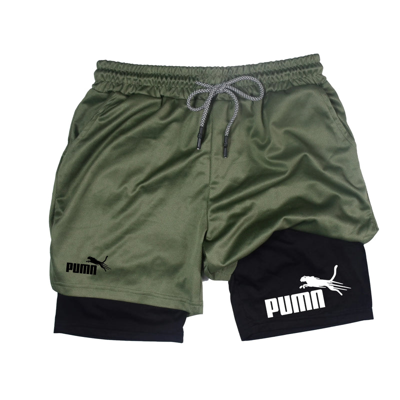 Summer Breathable Two-in-one Double-layer Shorts Men's | SAMAG