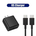 PD 45W 5A Super Fast Charger for Samsung S21 S22 S23 S24 Plus Note20 Ultra A34 A53 A54 A55 A71 A73 USB-C Quick Charging Cable 2m