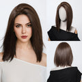 HENRY MARGU Ash Blonde Lace Synthetic Wigs 13*6 Lace Front Wigs Ombre Natural Dark Roots Wigs for Daily Heat Resistant Fiber