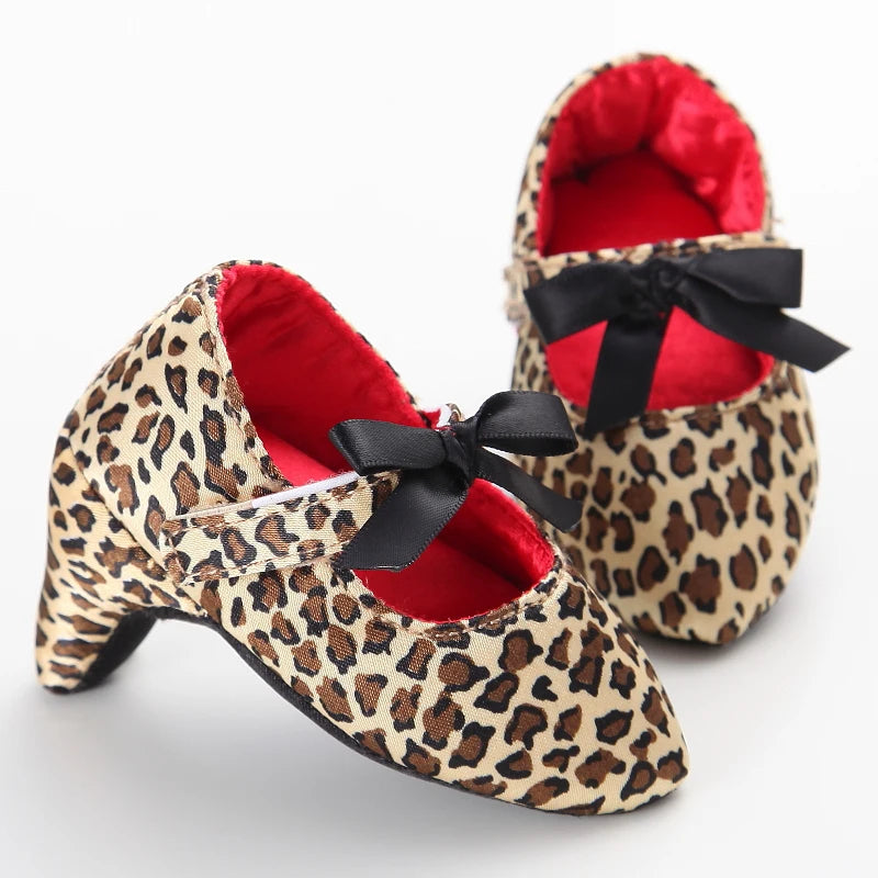 New Infant Newborn Baby Girl High Heels Shoes Princess Bow First Birthday Party Shoes Photo Props Shoes 0-12M