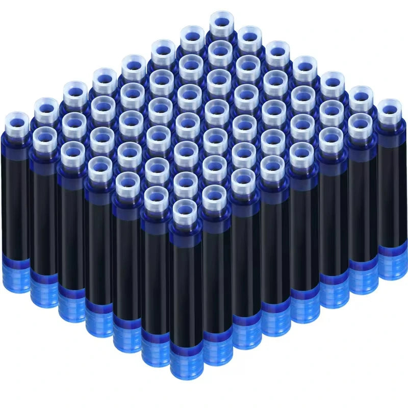 Fountain Pen Ink Cartridges Set Black Blue Red Refill High Quality, Bore Diameter for Smooth Writing 2.6mm 3.4mm 50 Pcs 100Pcs