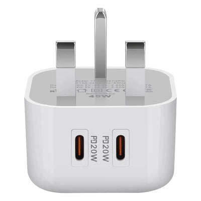 USB C Wall Charger Block 40W, 2-Pack Dual Port PD Power | SAMAG