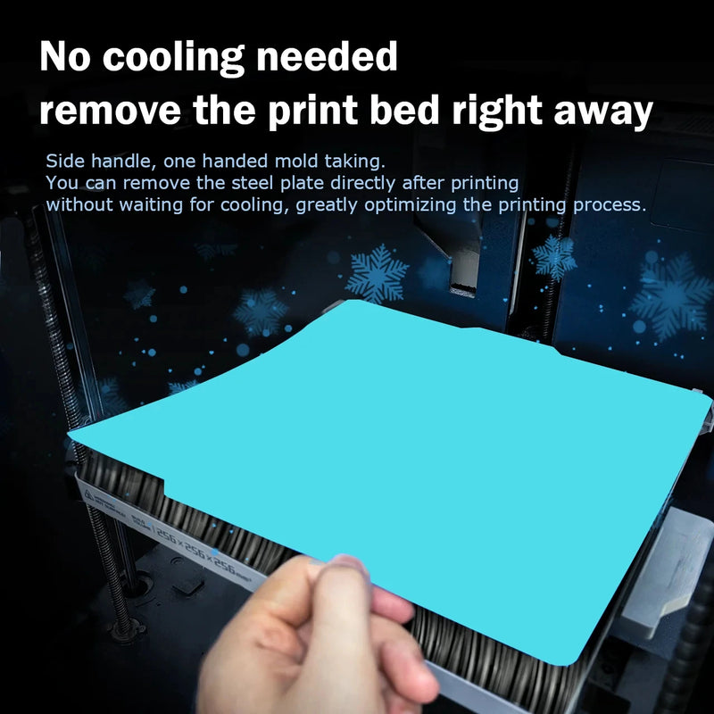 Glacier Cold Build Plate For Elegoo Centauri Carbon Heat Bed High Viscosity Two Sided Printing 261mm*270mm 3D Printer Parts
