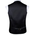 Hi-Tie Navy Blue Mens Vest Formal Paisley Waistcoat Jacket Tie Handkerchief Cufflinks Set For Male Dress Suit Wedding Party