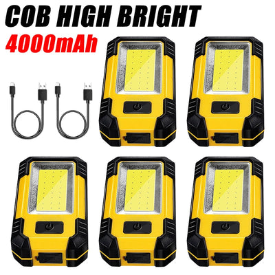 1 - COB Worklight USB Rechargeable LED Flashlight Power | SAMAG