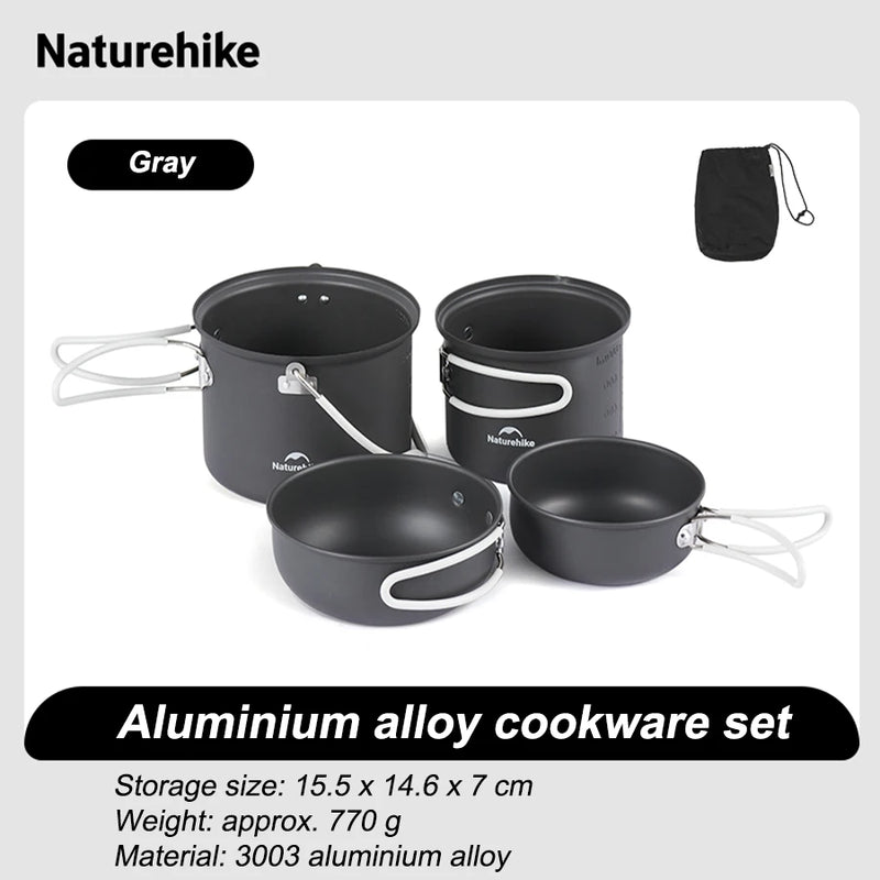 Naturehike 4 - in - 1 Hiking Cookware Set Camping Furniture - View 7 | SAMAG