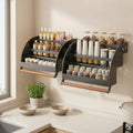 Pull down Seasoning Rack Clear Organization 3 - Tier Organizer Cabinet Sturdy Steel Three - View 3 | SAMAG