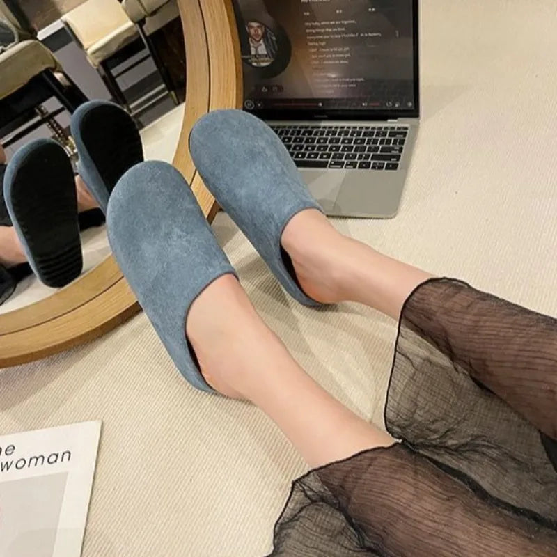 2026 New Women Lazy Slipper Slip On Mule Closed Toe Thick Sole Ultra Soft Dopamine Japanese Dorm Outdoor