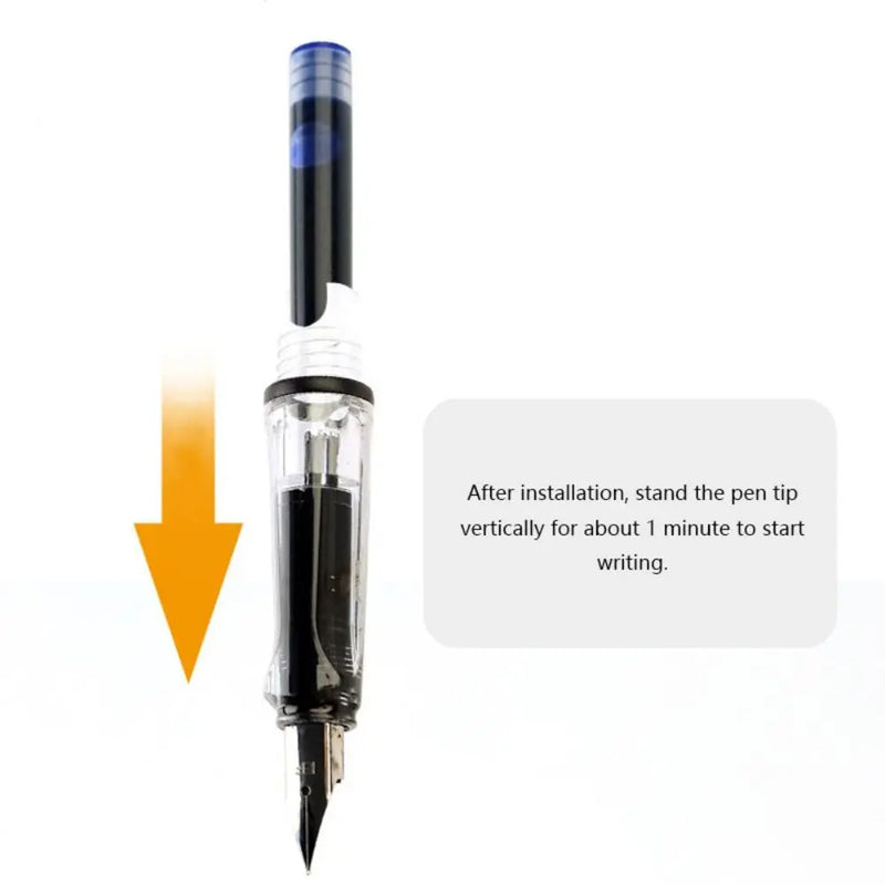 10PCS/Set Simple 3.4mm Caliber Ink Cartridge Blue/Red/Black Plastic Material Fountain Pen Refill Simple Design Pen Ink Students