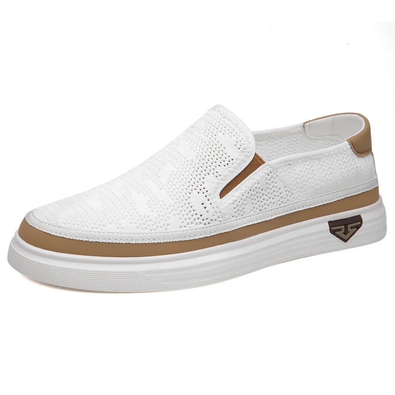 Summer Men Sneakers Genuine Leather Mens Fashion Shoes Luxury Brand Men Casual Shoes Male Designer Shoes Leather Moccasins Men