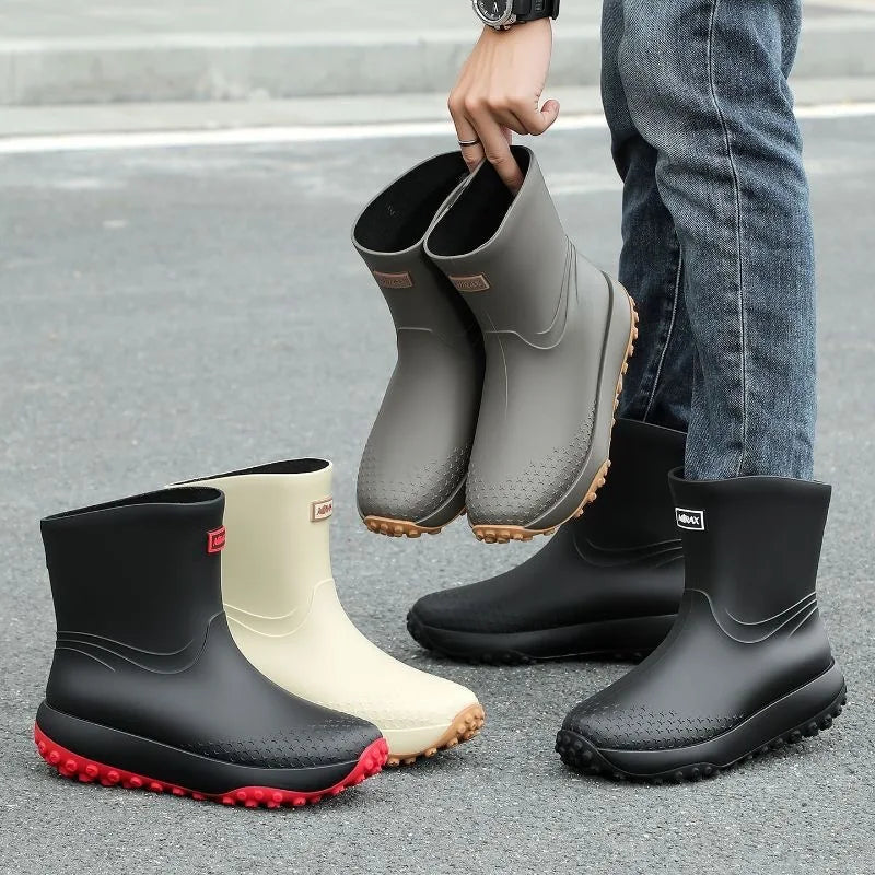 Men's Fashionable Anti-Slip Rain Shoes