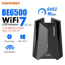 COMFAST Wifi 7 USB 3.0 Wi-Fi Adapter 6500Mbps Wireless Network Card 6G/5G/2G 4*5dBi Antennas Receiver 1 Meter Extension Cable