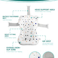 Baby Bath Support Seat Star Pattern Print 3D Breathable Mesh Soft Padded Pillow Non-Slip Infant Newborn Bath