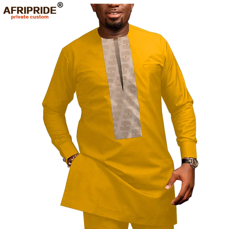 African Men Clothing Casual Tracksuit Dashiki Shirt | SAMAG