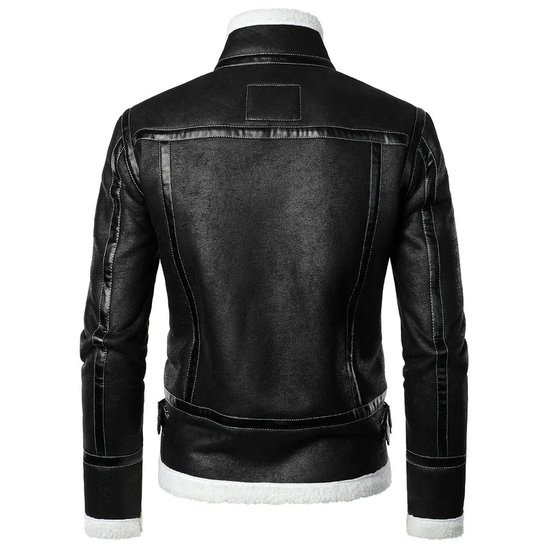 Retro Fur Coat Men's Jacket Plush Thickened Winter Fur Men's Thickened Stand Collar Game Peripheral Men's Clothing