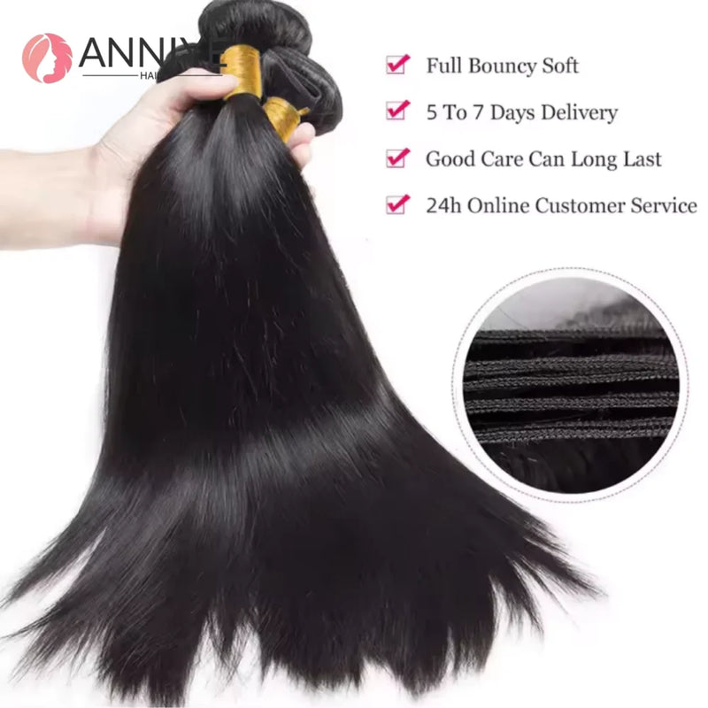 10-30 Inch Bone Straight Human Hair Weave Bundles 12A Brazilian Natural Color Remy Human Hair Extension 1 3 4 Bundles Weft