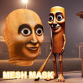 Tung Tung Tung Sahur Riding Mask Funny Breathable Mesh Fabric Mask 3D Mask Cosplay Italian Brainrot Anime Action