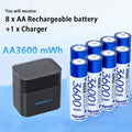 NEW Nohon Rechargeable Battery 1.5V AA 3600mWh AAA 1300mWh Original Li Batteries With Charger for Clock Video Radio Game Camera