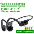 Bone Conduction Earphones Bluetooth Wireless IPX8 Waterproof MP3 Player Hifi Ear-hook Headphone With Mic Headset For Swimming