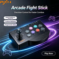 PXN 0082 Arcade Game Controller with Turbo & Macro, 4 Strong Suction Cups, Switchable Joystick D-Pad
