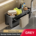 Kitchen Sponge Holder Stainless Steel Sink Drain Rack Soap Drainer Towel Shelf Organizer bathroom Storage - View 8 | SAMAG