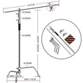 C Stand Stainless Steel Kit Light Stand With Weight Bag Photo Studio Accessories Extension Rod 2.49M Length Arm Cross Boom