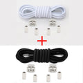 Oval Elastic Shoelace Metal Buckle Laces Unisex Quick-On/Off Shoelaces for Sneakers and Boots 1Pair/2Pair