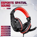 Gaming Keyboard Mouse Headset Combo Wired 3.5mm Red Gaming Headphones Set for PC Laptop PS4 Xbox Gaming Setup Back to School Student Gamer Gift