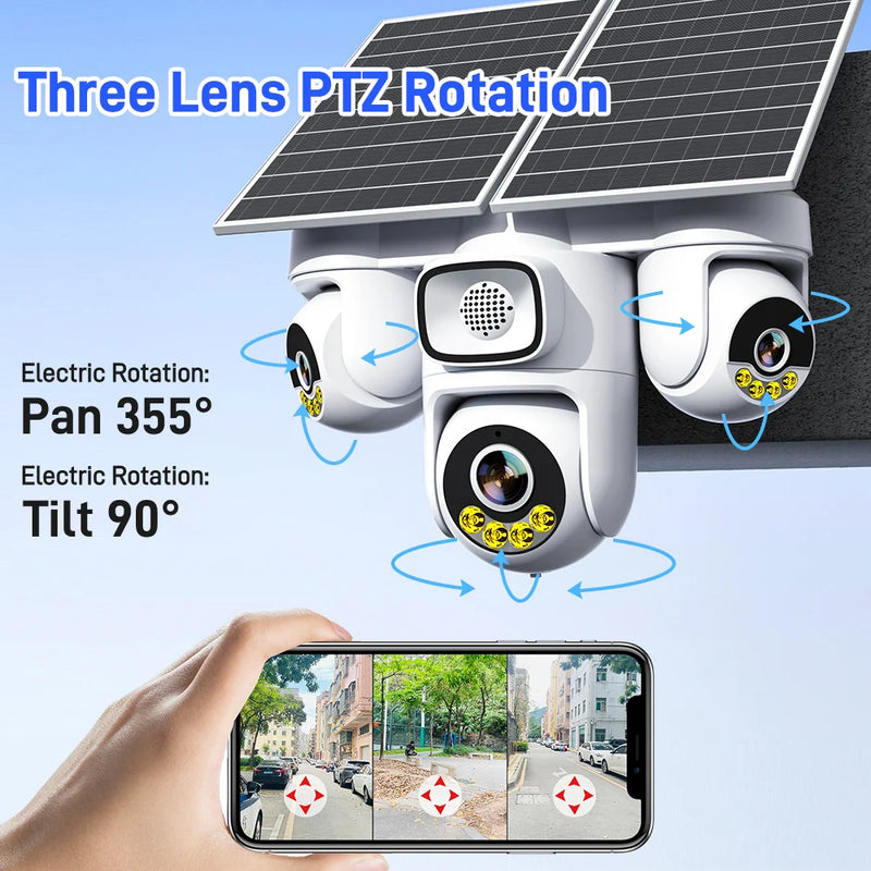 15MP 4G AOV Wireless Solar Camera 4G Sim Card Solar CCTV Auto Tracking Outdoor Protection Solar Security Camera Battery O-kam
