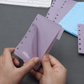 A6 A7 Pockets Binder Folders for 6Ring Notebook Divider Page Waterproof PVC Leaf Document Filing Bag