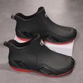Men's new fashionable and versatile short tube anti slip rain boots, outdoor fishing waterproof shoes, construction work thick s
