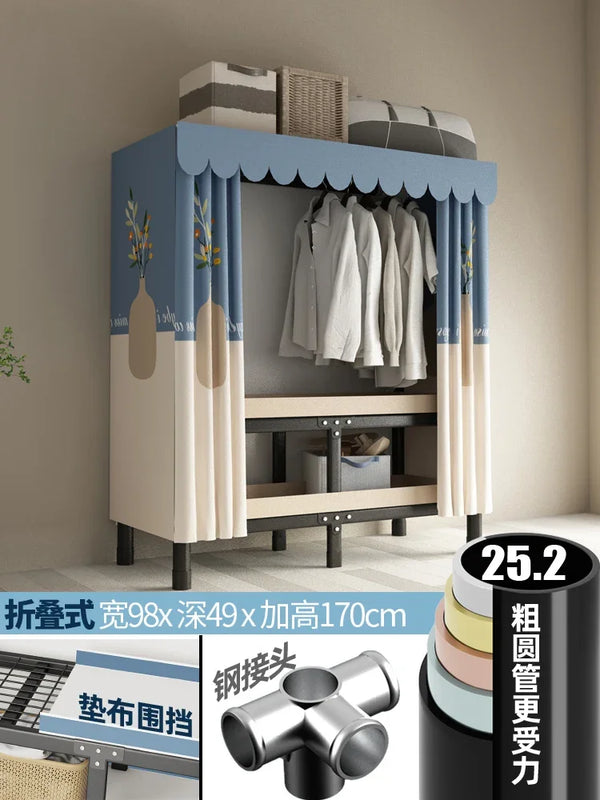 Folding Steel Frame Wardrobe Installation - Free Open Closet Durable and Economic Storage Cabinet for - View 15 | SAMAG