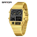 SANDA Top Fashion Men's Leisure Electronic Watch Multifunctional Thermometer Stopwatch Timing Men's Electronic Watch 3192