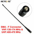 Retevis RHD-771 RT5R Walkie-Talkie Antenna SMA-F RHD-771 VHF UHF Dual Band for Baofeng UV 5R 144/430Mhz Quansheng UV K5 UV K6