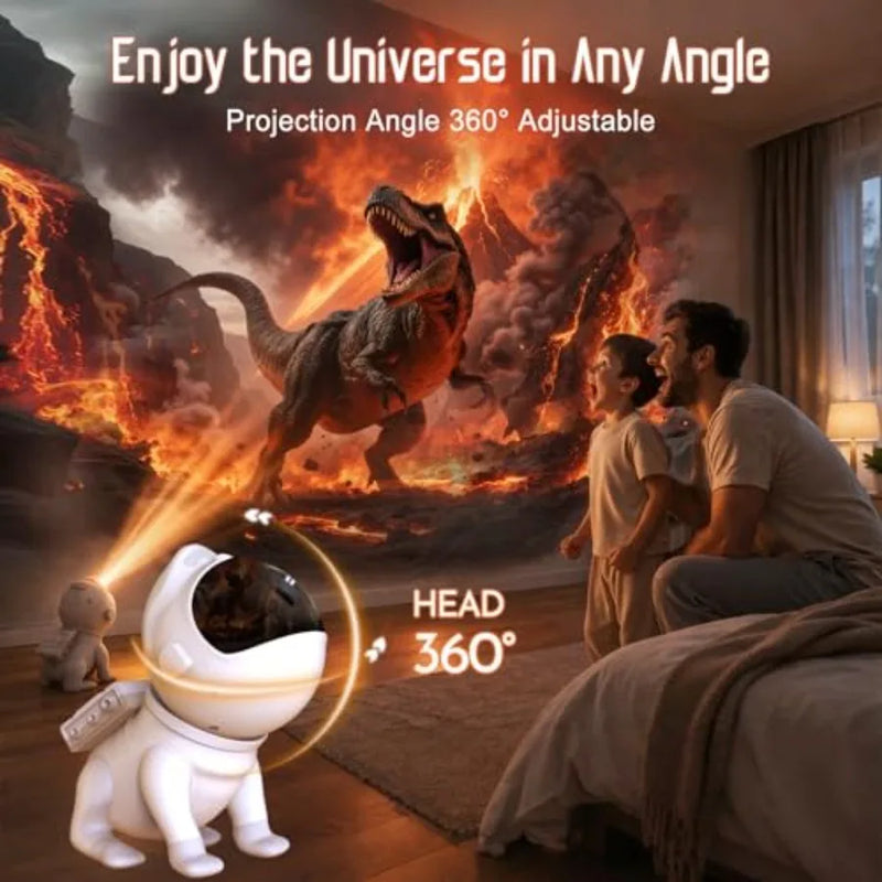 Upgraded Planetarium Projector with Noise and Bluetooth Speaker, Astronaut Space Light Galaxy Projector for Bedroom, Ceiling St