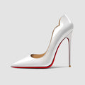 New Black High Heels for Women with Slim Heels, Pointed and sexy Professional White Plus Size Single Shoes