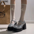Platform High High Women Mary Jane Shoes Fashion Banquet Party Pumps Spring Autumn Women's Dress Black y2k Heels Shoes
