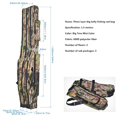 1.2m/1.5m Three - layer Foldable Large Belly Sea Fishing | SAMAG