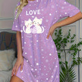 A Lovely Dress for Women Featuring a Cat And Star Letter | SAMAG
