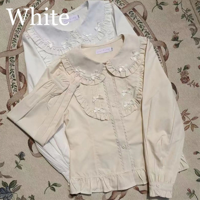 Japanese Lolita Style Lace Ruffles Blouses Summer Women - View 25 | SAMAG