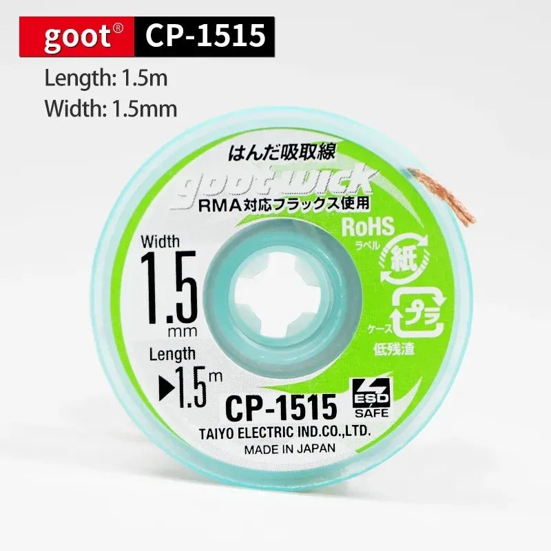 GOOT CP - 1515/ /2515/3515 Original Desoldering Core with Braided Copper Wire BGA Solder Paste Removal Tool - View 2 | SAMAG