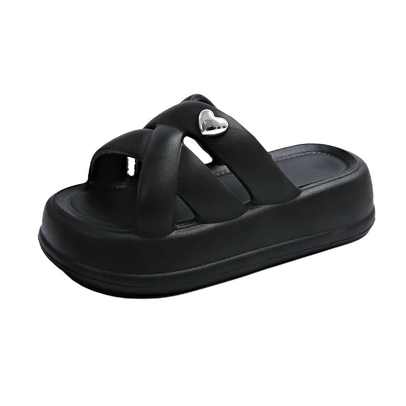 Slippers for Women's Summer Outer Wear New Super Popular Sandals Thick-Soled Non-Slip Beach and Seaside Slippers