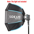 Sokani SBOX-O55 55cm Octagon Softbox Bowens Mount for Sokani X100 X60 Mini COLBOR CL60 Aputure 60X 200X Godox LED Video Light