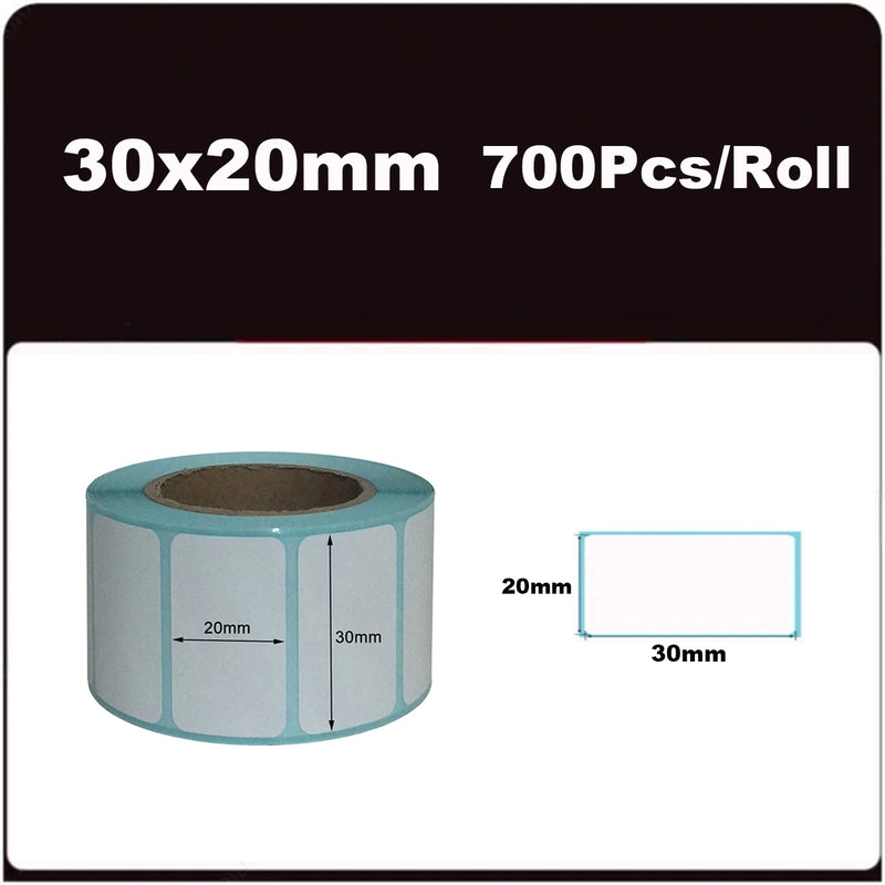 700pcs/Roll 40*20/40*30/50*30mm Print Supplies Thermal Label Sticker Paper Waterproof Supermarket Price Blank Label Direct Print