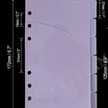 A6 A7 Pockets Binder Folders for 6Ring Notebook Divider Page Waterproof PVC Leaf Document Filing Bag