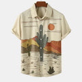Desert Cactus Shirt for Men 3D Print Summer Hawaiian | SAMAG
