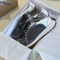 Women's Vulcanized Shoes Leather Beaded Casual Sneakers